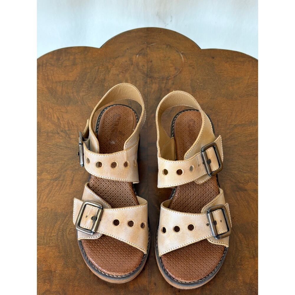 NIB Casta Taupe / Pistachio Leather Strappy Sandal PORTUGAL #0592 SZ 40 - Picture 2 of 6